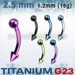 utbnem25 banana ceja titanio g23 anodizado bola cono 2 5mm al por mayor
