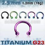 utcbeb25 barbell circular acero quirurgico anodizado bolas 2 5mm venta