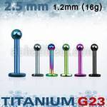 utlbb25 labret titanio g23 anodizado bolas 2 5mm venta