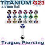 utrg12 piercing tragus titanio g23 bola multi joya 2 5mm bola titanio liso 2 5mm inferior distribuidor