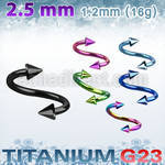 utspen25 espiral titanio g23 anodizado conos 2 5mm distribuidor
