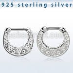 vsepf16 septum clip plata 925 barra cierre acero 316l al por mayor