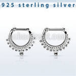 vsepm14 septum clicker plata 925 barra cierre acero 316l decorado bolas barra 14 516 6mm 8mm mayorista
