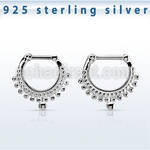 vsepm16 septum clicker plata 925 barra cierre acero 316l decorado bolas barra 14 516 6mm 8mm mayorista