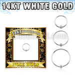 w14hob 14k white gold endless nose hoop ball