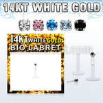 wgbizm labret bio flexible transparente oro blanco 14 quilares plateadas rodio presion zirconita redonda 2mm distribuidor mayorista