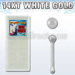 wgnbbx caja display 24 piercing nariz hueso bola oro blanco 14 kts chapado rodio distribuidor mayorista