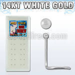wgscb caja display 24 piercing nariz l oro blanco 14 kts 0 6mm bolas oro blanco liso 1 5mm distribuidor