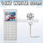 wgszc caja display 24 piercing nariz l oro blanco 14 kts 0 6mm zirconia redonda 2mm distribuidor mayorista