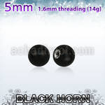 wkball5 bola cuerno negro 5mm rosca acero quirurgico venta