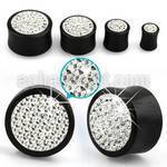 wpmfr dilatacion plug doble flare madera areng multi cristal claros ferido . venta