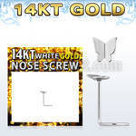 wsbt2 piercing nariz l oro blanco 14 kts 0 6mm mariposa lisa 3 5mm al por mayor