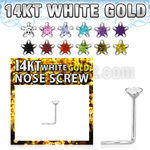 wszsc1 piercing nariz l oro blanco 14 kts 0 6mm zirconia estrella 3mm chapado rodio distribuidor