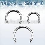 xcb14g pack 10 barras barbell circular acero 316l brillo espejo venta