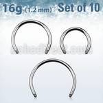 xcb16g pack 10 barras barbell circular acero 316l brillo espejo distribuidor