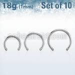 xcb18g pack 10 barras barbell circular acero quirurgico rosca 1mm al por mayor