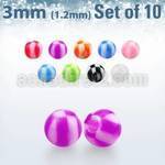 xckbal3 pack 10 bolas acrilicas cuadros 3mm rosca al por mayor