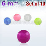 xglb6 pack 10 bolas acrilicas brillan oscuridad 6mm rosca distribuidor mayorista