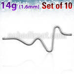 xine14g pack 10 barbell industrial corazon acero quirurgico rosca venta