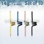 xintc14g pack 10 barras barbells industriales espiral acero 316l anodizado rosca distribuidor