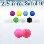 xsab25 set 10 bolas acrilicas 2 5mm colores solidos rosca distribuidor
