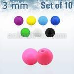 xsab3 set 10 bolas acrilicas 3mm colores solidos rosca distribuidor mayorista