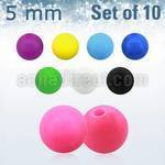 xsab5 set 10 bolas acrilicas 5mm colores solidos rosca venta