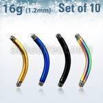 xtbn16g pack 10 barras bananas ceja acero 316l anodizado rosca 8mm 16mm distribuidor