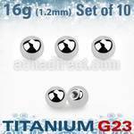 xubal3 pack 10 bolas titanio g23 brillo espejo 3mm rosca distribuidor mayorista