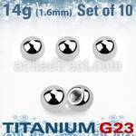 xubal4 pack 10 bolas titanio g23 brillo espejo 4mm rosca mayorista