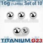 xubal4s pack 10 bolas titanio g23 brillo espejo 4mm rosca al por mayor