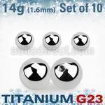 xubal8 pack 10 bolas titanio g23 brillo espejo 8mm rosca al por mayor
