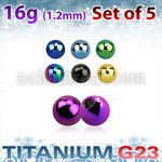 xubt3s pack 5 bolas titanio g23 anodizado 3mm rosca distribuidor mayorista