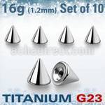 xucn4s pack 10 conos titanio g23 brillo espejo 4mm rosca distribuidor