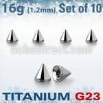 xucon25 pack 10 conos titanio g23 brillo espejo 2 5mm rosca mayorista