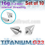 xucon3i titanium g23 3mm cones 09mm threading 10pcs