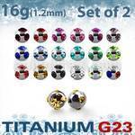 xumjb25 pack 2 bolas multi joya titanio g23 brillo espejo 2 5mm rosca distribuidor mayorista