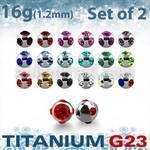 xumjb3 pack 2 bolas multi joya titanio g23 brillo espejo 3mm mayorista