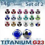xumjb5 pack 2 bolas multi joya titanio g23 brillo espejo 5mm rosca venta