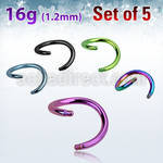 xutsp16g set 5 barras barbell circular titanio g23 anodizado 5mm rosca distribuidor