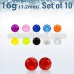 xuvb25 set 10 bolas acrilico uv 2 5mm rosca al por mayor