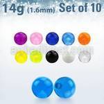 xuvb4 set 10 bolas acrilico uv 4mm rosca distribuidor mayorista