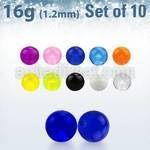 xuvb4s set 10 bolas acrilico uv 4mm rosca mayorista
