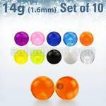 xuvb5 set 10 bolas acrilico uv 5mm rosca venta