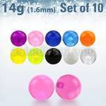 xuvb6 set 10 bolas acrilico uv 6mm rosca venta