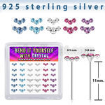 y36cumxm silver bend it yourself nose studs 22g colors 36