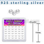 yxcubc36 silver bend it yourself nose studs 22g curved 36