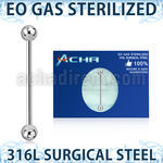 zbbind sterilized 316l steel industrial barbell