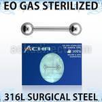 zbbnpg piercing esterilizado barbell pezon acero 316l bolas 5mm distribuidor mayorista