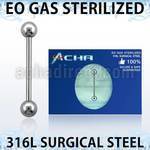 zbbs piercing esterilizado barbell lengua acero 316l bolas 5mm venta